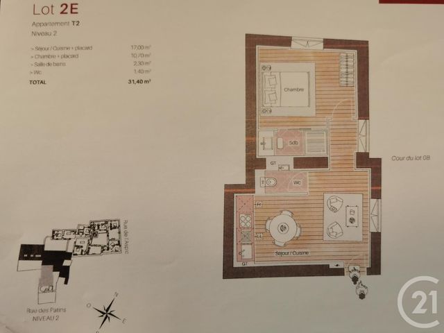 Appartement T2 à louer - 2 pièces - 31.4 m2 - NIMES - 30 - LANGUEDOC-ROUSSILLON - Century 21 Dhuoda