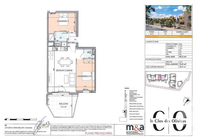 Appartement T3 à louer MARGUERITTES